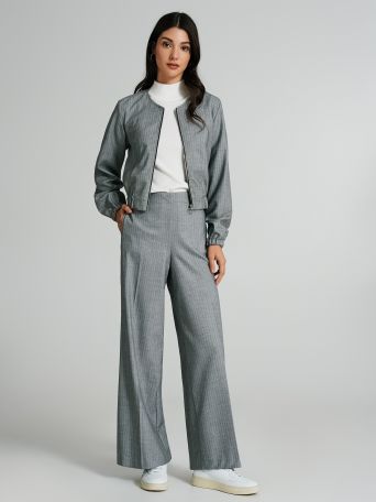 Herringbone palazzo trousers