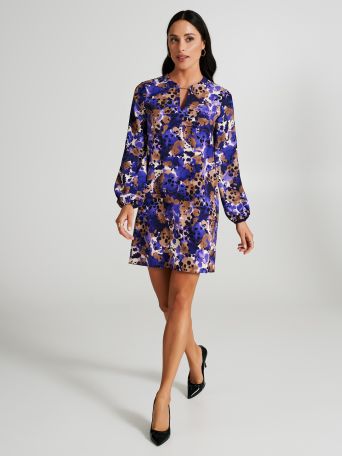 Pastel animal-print dress