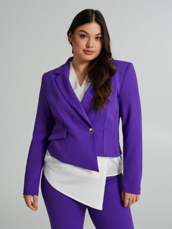 Veste curvy échancrée en néoprène