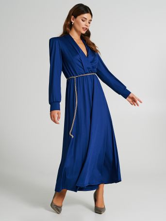 Überkreuztes Chemisier-Kleid