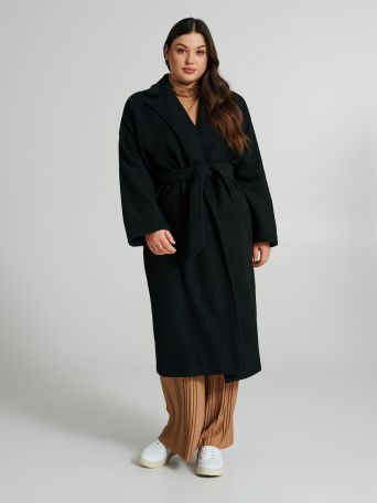 Manteau curvy avec ceinture