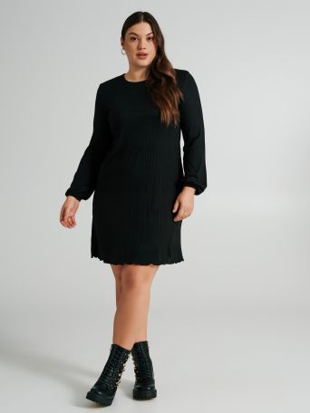 Robe curvy plissée coupe trapèze