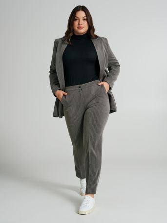 Pantalon curvy à rayures
