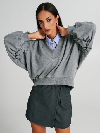 Kurzes Oversize-Sweatshirt