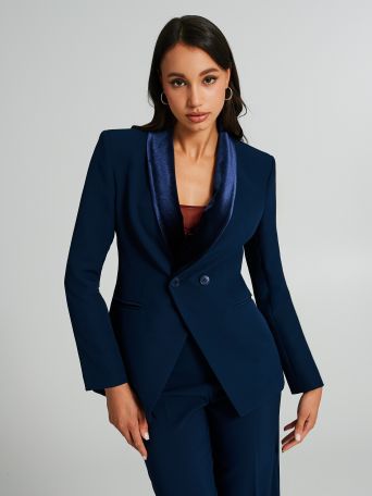Jacket with velvet lapels 