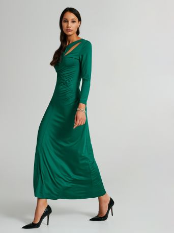 Langes Kleid mit Volants