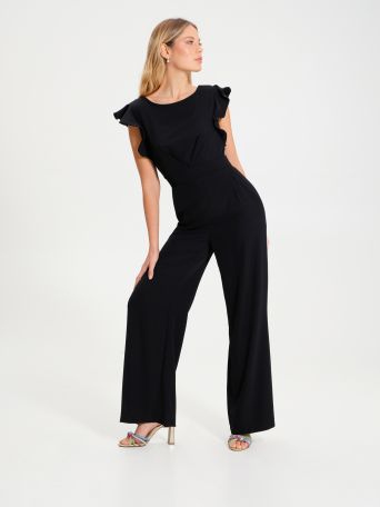 Jumpsuit with Ruffled Sleeves
