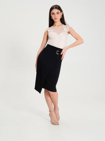 Wrap skirt with ring