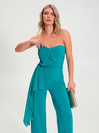 Palazzo Jumpsuit with Draping 