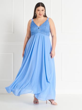 Rinascimento Curvy Atelier Lace Glitter Dress  