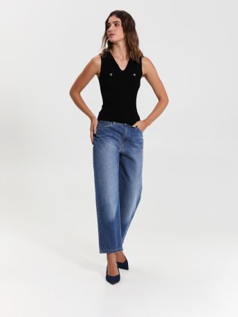 Wide Jeans with 5 Pockets 