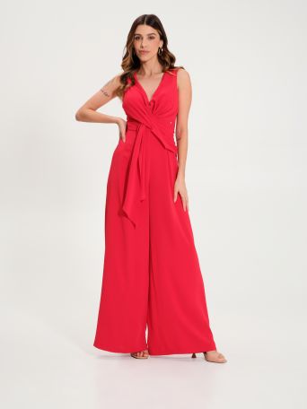 Georgette Jumpsuit with Knot