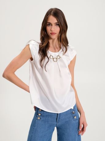 Boxy Blouse with Jewel detail