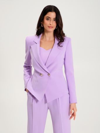 Lilac Jacket with Decorated Buttons 