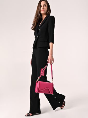 Fuchsia Faux Leather Bag