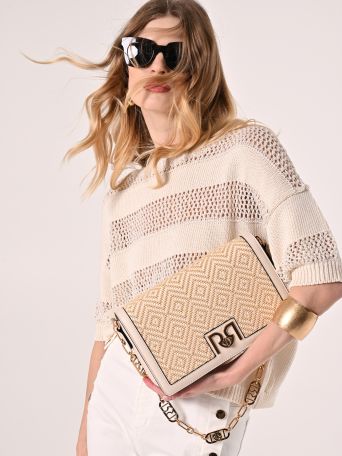 Raffia effect Shoulder Strap