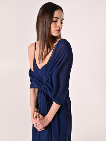 Stola in Georgette Blu  