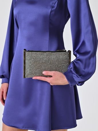 Sac pochette à strass
