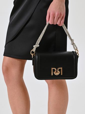 Sac noir poignée strassée