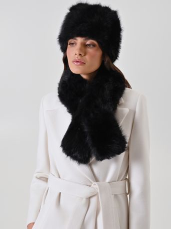 Black Faux Fur Cossack Hat