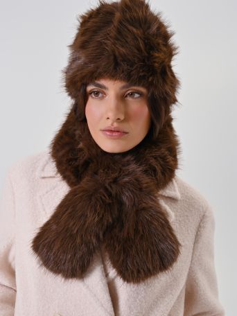 Brown Faux Fur Cossack Hat