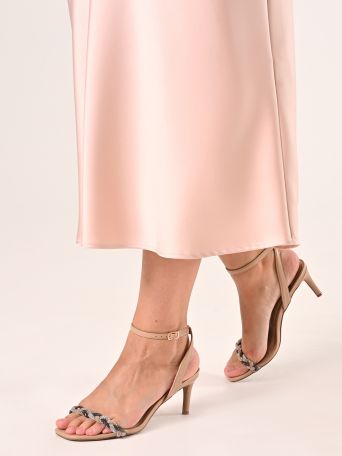 Sandalo Treccia Strass