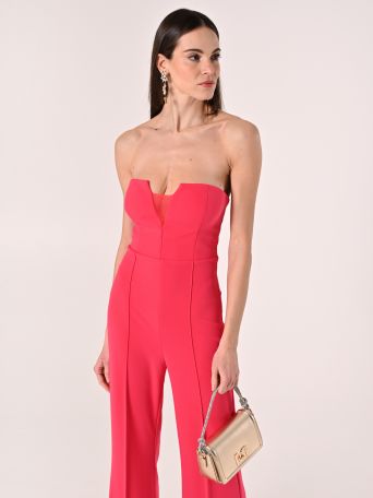 Fuchsia Flared Jumpsuit