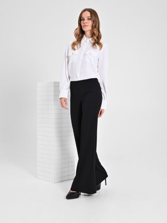 Palazzo trousers in scuba crepe