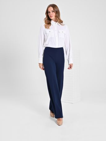 Palazzo trousers in scuba crepe