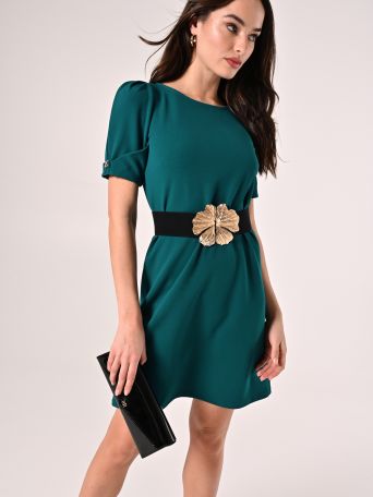 Royal Green A-line Dress