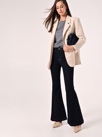 Flared Jeans with Buttons