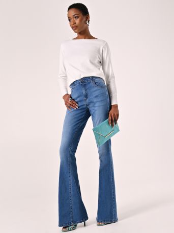 Light Wash Flared Jeans