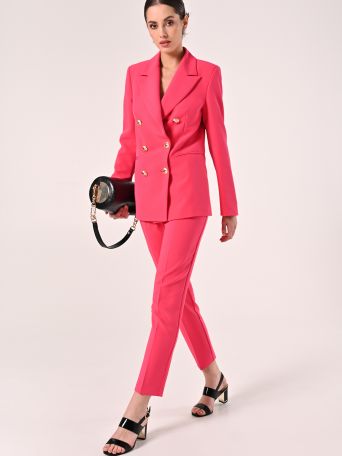 Trousers in Fuchsia Technical Fabric