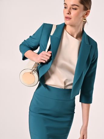 Kurze Jacke in Grün
