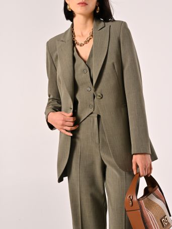 Army Green Polyviscose Jacket