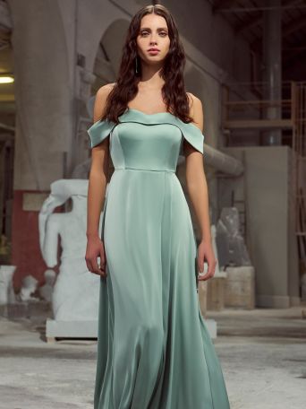 Sage Green Rinascimento atelier off-the-shoulder dress