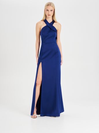  Rinascimento atelier Blu Halter Neck Dress