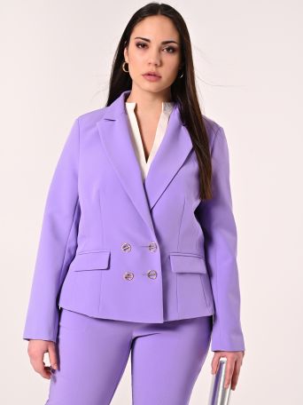 Curvy Lilac Jacket in Technical Fabric