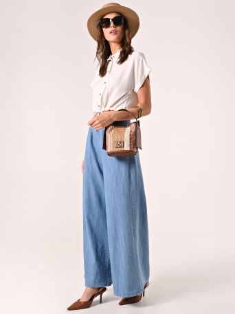 Wide Jeans in Light Fabric