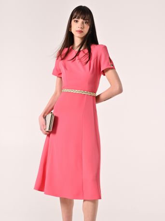 Abito Midi Rosa Camelia