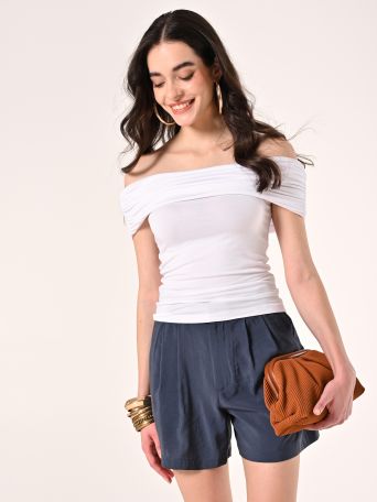 Top off-the-Shoulders Bianco