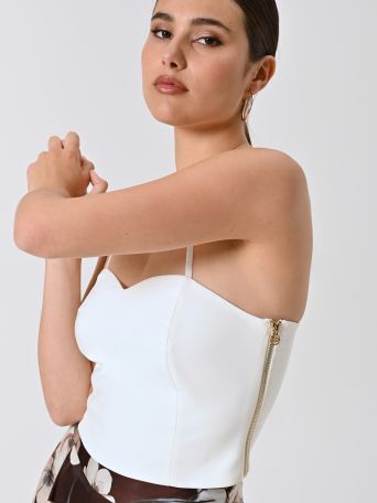 White Technical Fabric Top