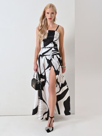 Maxi Gonna stampa Black & White