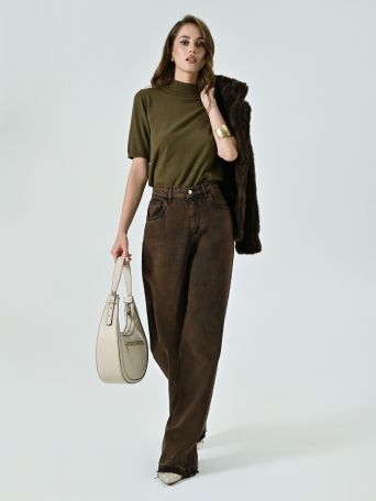 Straight Brown Jeans