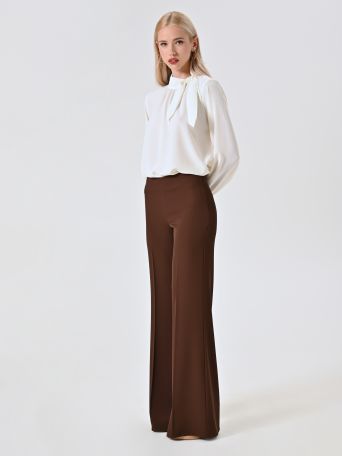 Pantaloni Ampi Marrone Cioccolato 