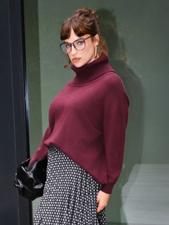 Maglione Curvy Bordeaux