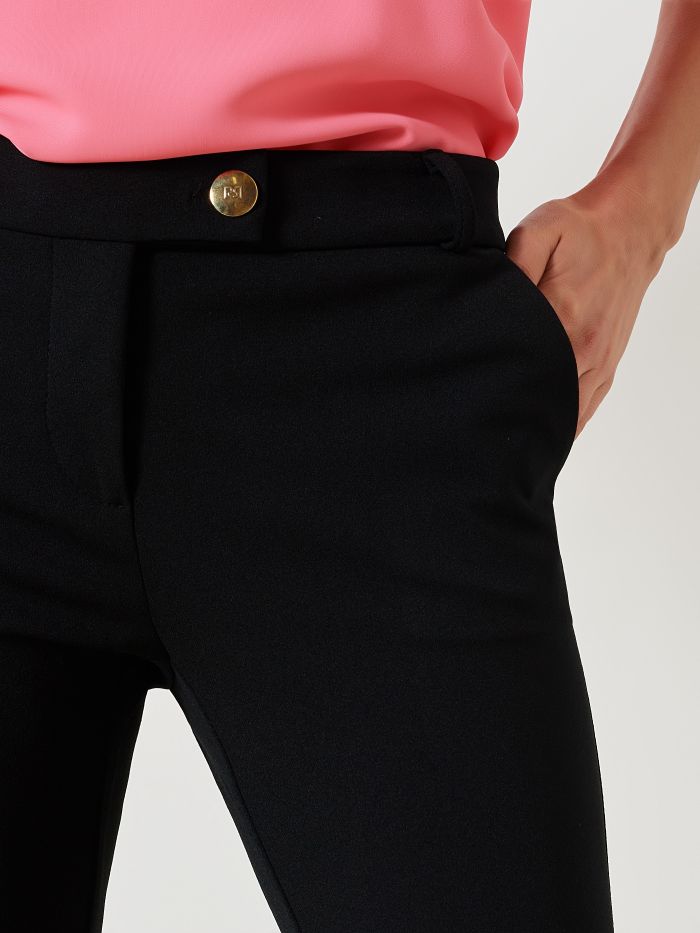 Slim-fit Trousers in Scuba Crepe in_i5