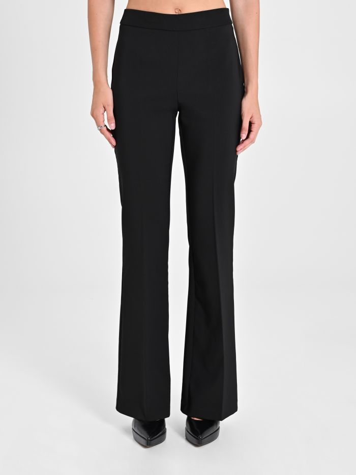 Mid-Flared Trousers in Technical Fabric det_2