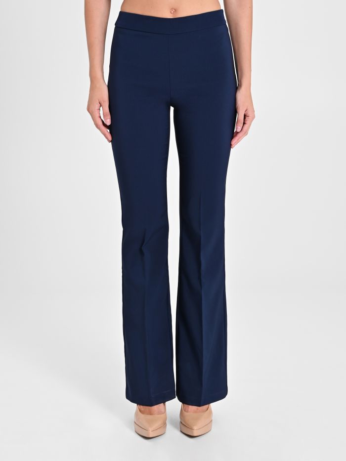 Mid-Flared Trousers in Technical Fabric det_2