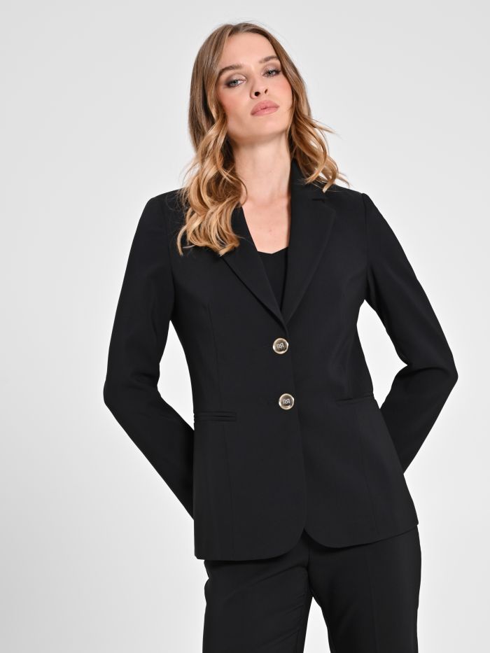 Two-Button Jacket in Technical Fabric sp_e1
